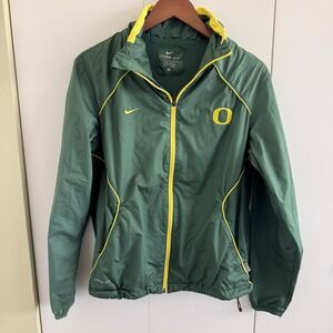 Nike Storm-FIT Oregon Ducks Jacket Womens Medium Green Full Zip Windbreaker